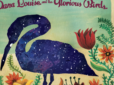 Dana Louise and the Glorious Birds illustration painting