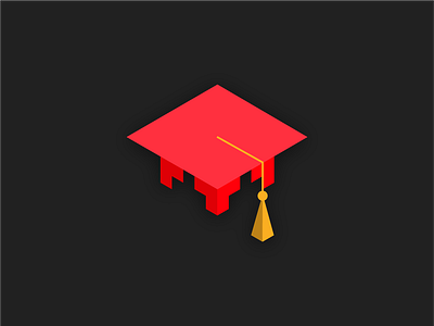 Learning & Achievement achievement graduation graduation cap hat isometric learning primary colors