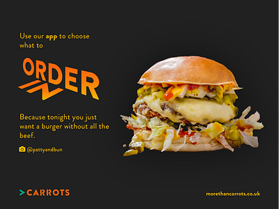 Veggie App Ad Campaign ad campaign advert app burger campaign cutout food and beverage food and drink ios order typography vegan vegetarian