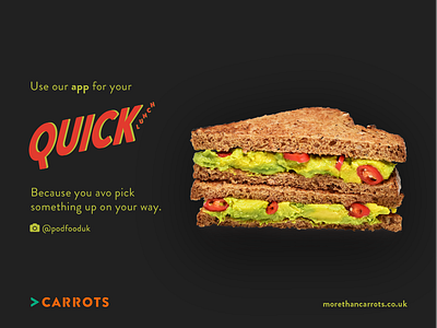 Veggie App Ad Campaign ad campaign advert app campaign cutout food and beverage food and drink hurry ios lunch quick sandwich typography vegan vegetarian