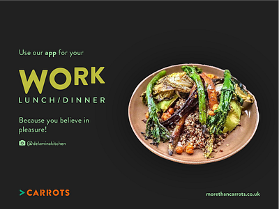 Veggie App Ad Campaign ad campaign advert app app design food and beverage food and drink ios lunch meal photo plate typography vegan vegetarian work working lunch