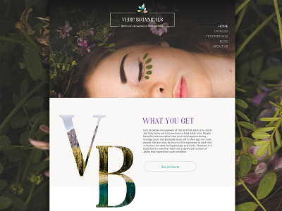 Natural cosmetic homepage cosmetics natural ui ux
