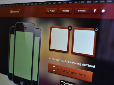 Billiard Theme app comingsoon ios iphone menu psd template texture theme ui website wood