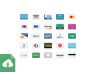 Credit Card Icons 2x - Free Download 2x card credit download ecommerce estore free freebie mobile payment psd retina store