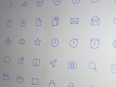 Ultra-thin Vector Icons app flat icon ios ios7 iphone minimal mobile retina thin