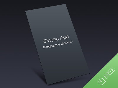 iPhone App Perspective Mock-up app iphone mockup perspective template theme