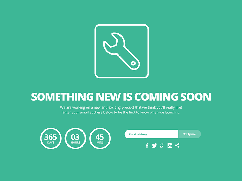 Responsive Coming Soon Template By Medialoot On Dribbble