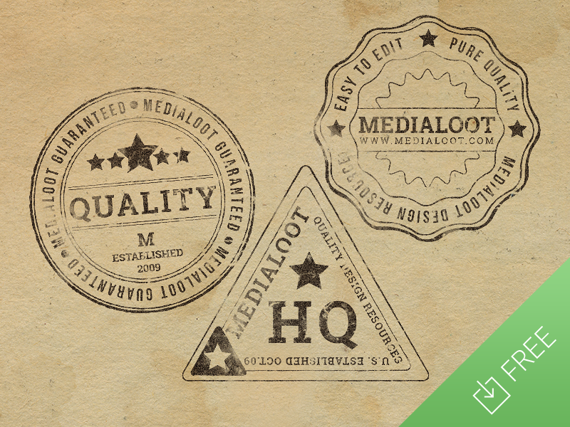 Rubber Stamp Mockup — Medialoot