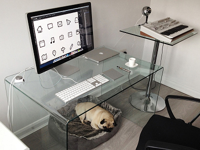 Typical Day At The Office designer desk workspace