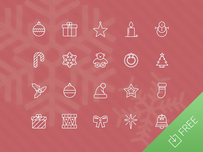 Vector Christmas Icons free icons christmas present snowman tree star santa holly snowflake holiday freebie
