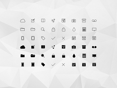 Ultra-thin Vector Icons app icon ios7 thin ui vector