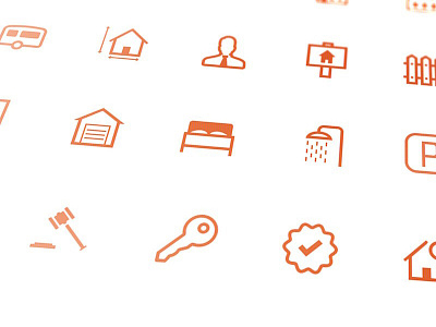Real Estate Vector Icons flat icon minimal real estate resource thin vector web
