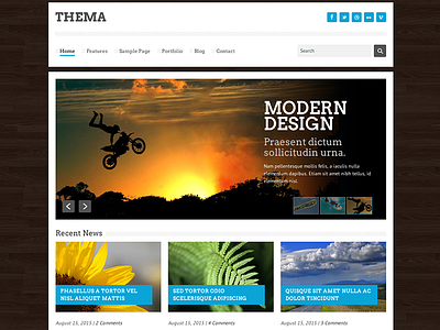 Thema Responsive HTML Template css3 homepage html5 layout portfolio responsive template web