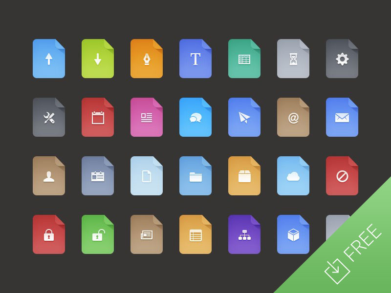 Flat Filetype Icons icon icons file filetype word powerpoint pdf psd document extension jpg