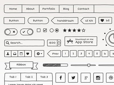 Hand Drawn UI Kit