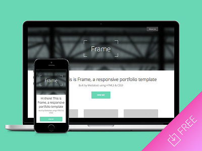 Responsive Portfolio Template css3 homepage html5 layout portfolio responsive template web