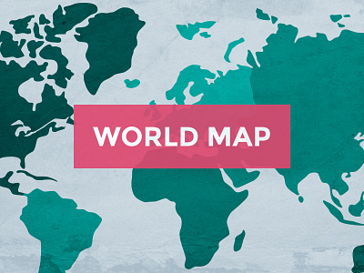 World Map cartography continents location map outline vector world