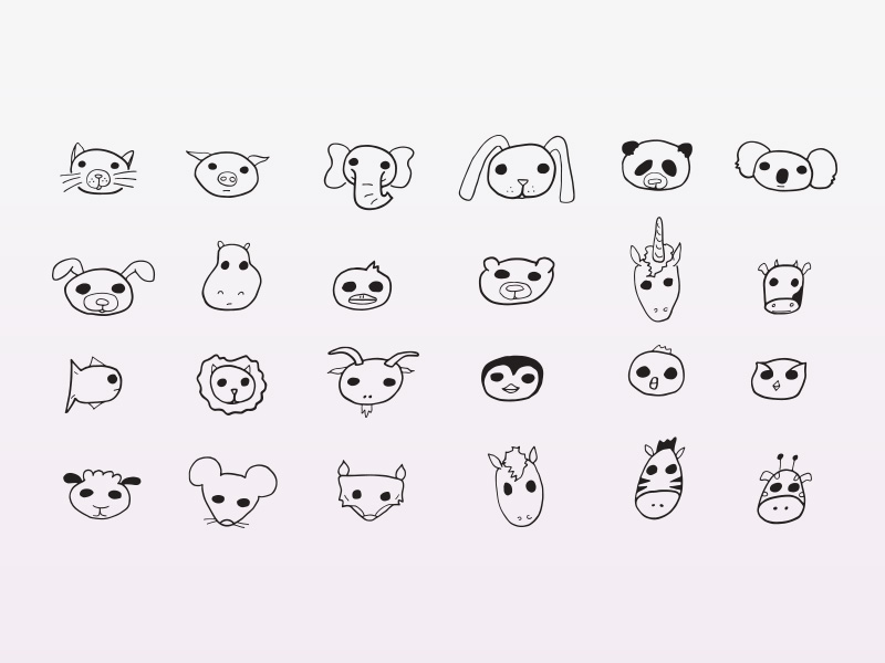 Doodled Vector Animals by Medialoot on Dribbble