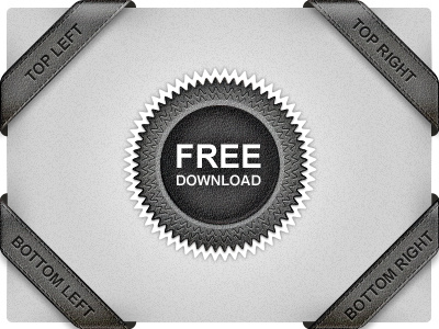 FREE Leather Ribbons & Web Elements