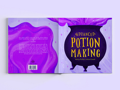 Harry Potter inspired cookbook cover design