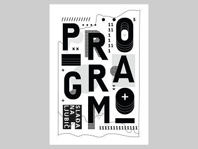 Program poster design adobe illustrator art branding computer design digital experimental typography flat graphic lettering logo poster poster art poster collection program programing type typography vaporwave vector