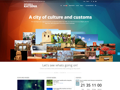 Explore Katsina - Tourism Portal design html css photoshop php ui ux web development website design