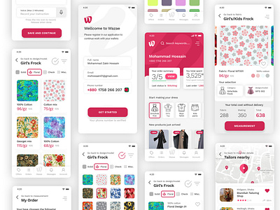 Custom Tailoring and Delivery app design