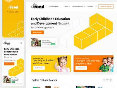 Responsive eLearning website for kids design figma prototype responsive ui ux website wireframe