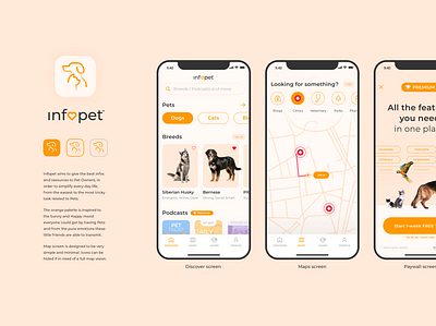 Designflows 2020 | Infopet | Concept made in 14 hours app app icon branding design icon illustration logo ui ux web