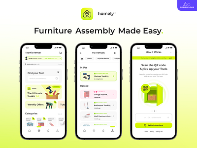 Homely™ Toolkit Rental — Designflows 2021 appicon branding designflows gradient icon ui ux visual