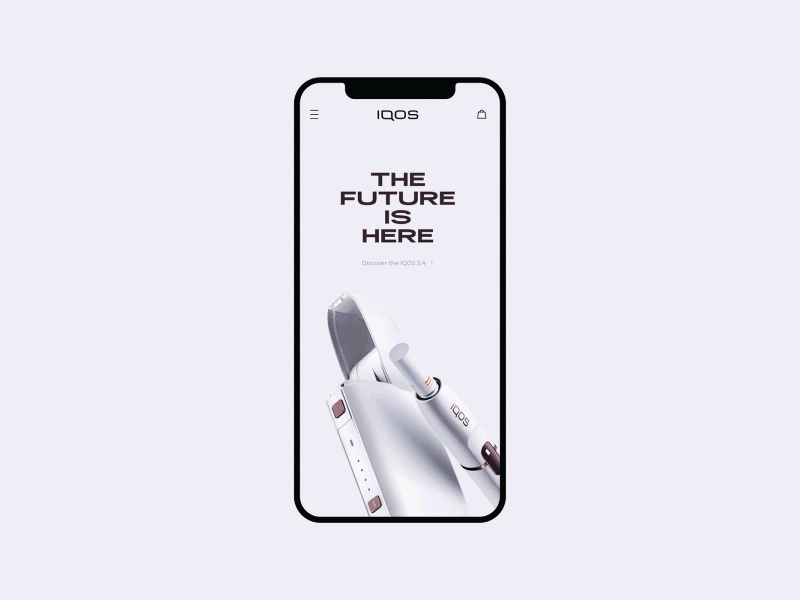 IQOS™ Concept Design app animation branding iqos motion motion animation ui ui web design uiux web design