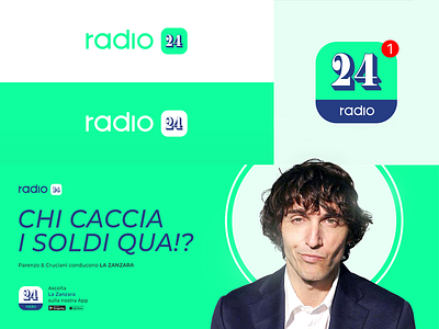 RADIO 24 ReBranding Contest app design branding icon illustration radio24 rebrand rebranding typography zanzara