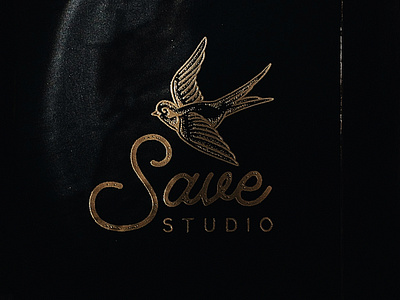 Save Studio branding design flat icon illustration lettering logo minimal typography