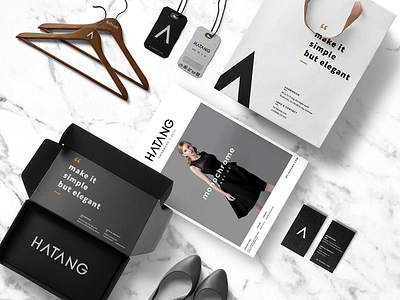 Hatang - Brand Identity branding design fashion logo luxury brand minimal minimal branding mockup design package design visual identity