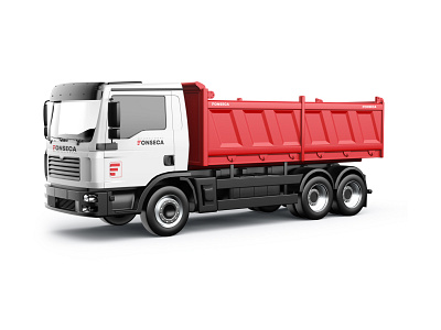 Fonseca Branding branding company construction f icon letterf logo red truck