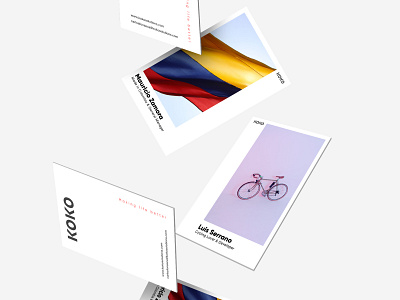 K0K0 branding businesscards koko minimalist startup