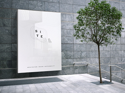 SITE Branding architecture billboard branding contourlines logo site sustainability