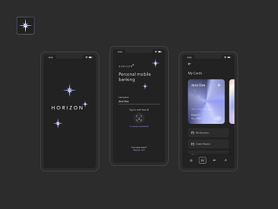 Horizon acounting bank banking creditcard finance financial horizon login mobile pro productdesign ui