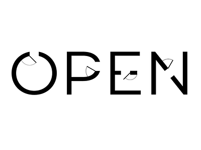 OPEN Typogram logo typogaphy typogram