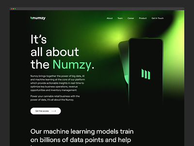 Numzy - Landing Page Concept