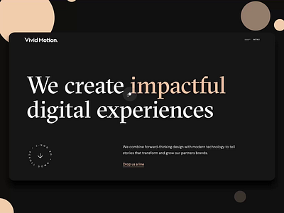 Vivid Motion v2.0 branding creative design landing typography ui ui design ux web web design