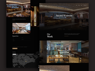 Interior Design Landing Page clean concept creative dark ui design interior design landing luxury ui ui design web web design