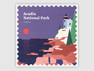 Acadia National Park Stamp