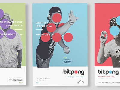 Bitpong Poster Series bar beer circles color dots geometric ping pong poster posters retro vintage