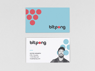 Bitpong Business Card beer business card color geometric pong