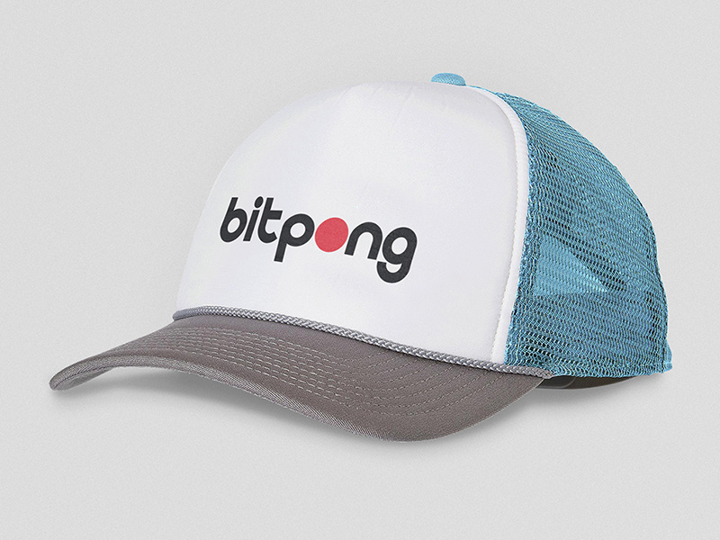 Bitpong Hat ping cap branding identity geometric pong beer hat trucker