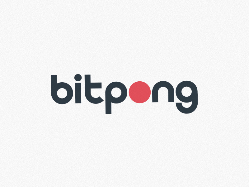 Bitpong Logo geometric color pong beer brand identity logo