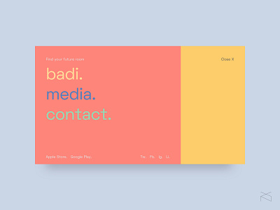 badi menu - concept design color colorful creative design ui ux web webdesign