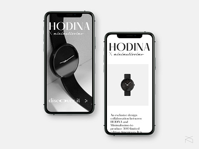 Hodina x Minimalissimo - concept landing page concept creative digital interactive minimalism mobile ui user experience ux watch