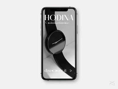 Hodina x Minimalissimo - concept landing page concept creative digital interactive minimalism mobile ui user experience ux watch